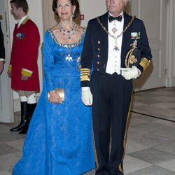 Los Reyes de Suecia en la celebración de los 40 años en el trono de Margarita de Dinamarca