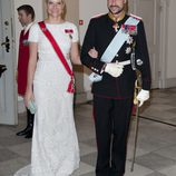 Haakon y Mette-Marit de Noruega en la celebración de los 40 años en el trono de Margarita de Dinamarca