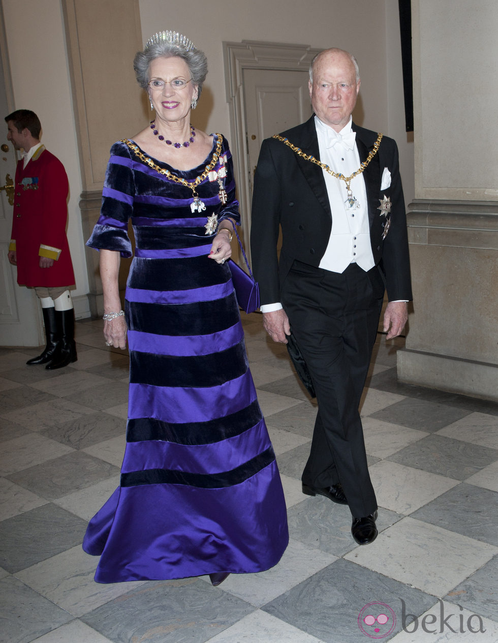 Ricardo y Benedicta de Dinamarca en la celebración de los 40 años en el trono de Margarita de Dinamarca