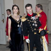 Federico y Mary de Dinamarca en la celebración de los 40 años en el trono de Margarita de Dinamarca