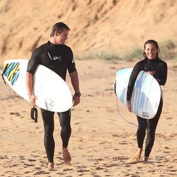Elsa Pataky y Chris Hemsworth en las playas de Melbourne