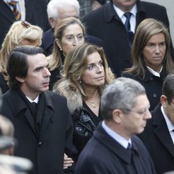 José María Aznar, Ana Botella y Alberto Ruiz Gallardón en el funeral de Manuel Fraga