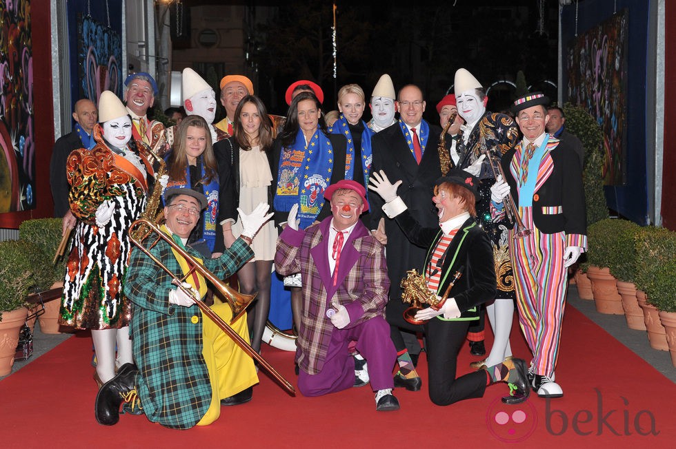 La Familia Real de Mónaco en la apertura del Festival de Circo de Mónaco