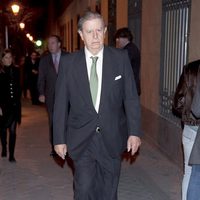 El marqués de Cubas en el funeral de Ramón Rato en Madrid
