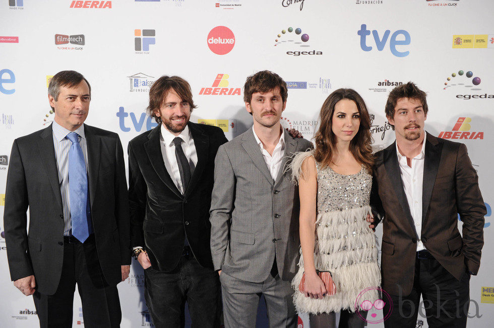 Daniel Sánchez Arévalo, Raúl Arévalo, Alicia Rubio y Adrián Lastra en los Premios José María Forqué 2012