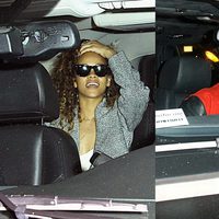 Rihanna y Chris Brown a la salida de una discoteca