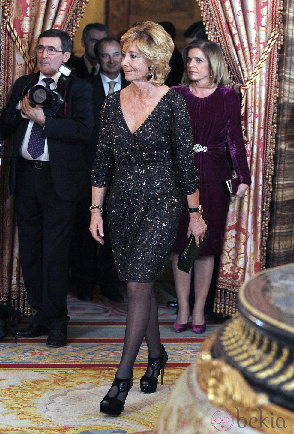 Esperanza Aguirre y Ana Botella en la cena de gala al presidente de Perú