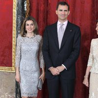Los Príncipes Felipe y Letizia en la cena de gala al presidente de Perú