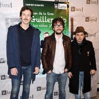 Jorge Suquet, Flipy y Jimmy Barnatán en el estreno de 'Guillermito y los niños ¡a comer!'