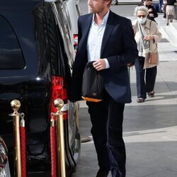 Christian de Hannover de camino al almuerzo posterior a la boda de Felipe de Grecia y Nina Flohr
