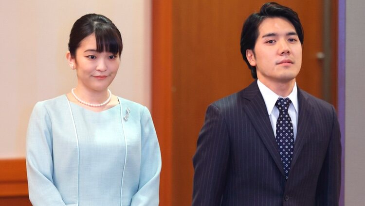 Mako de Japón y Kei Komuro el día de su boda