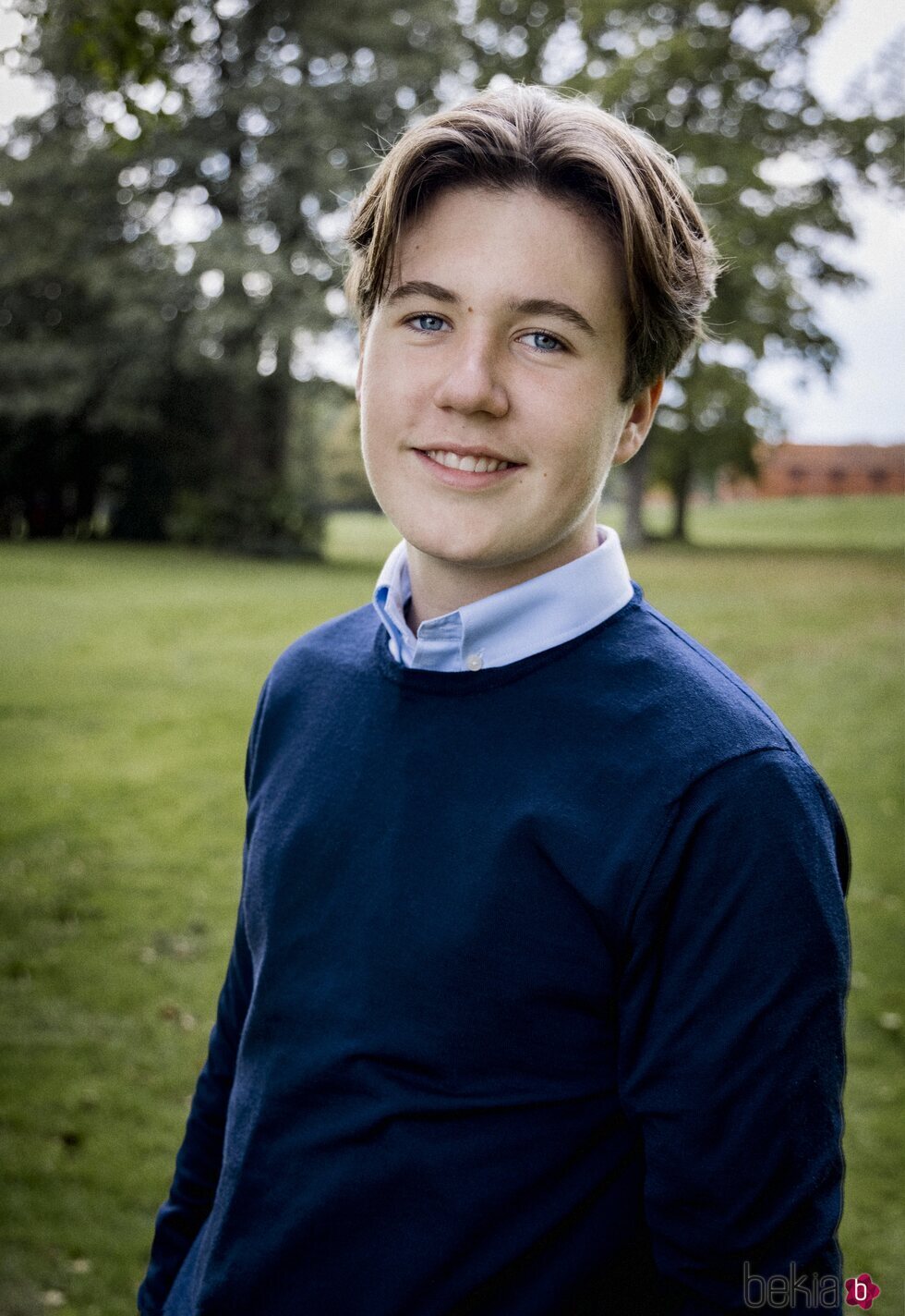 Christian de Dinamarca, muy sonriente en su 16 cumpleaños