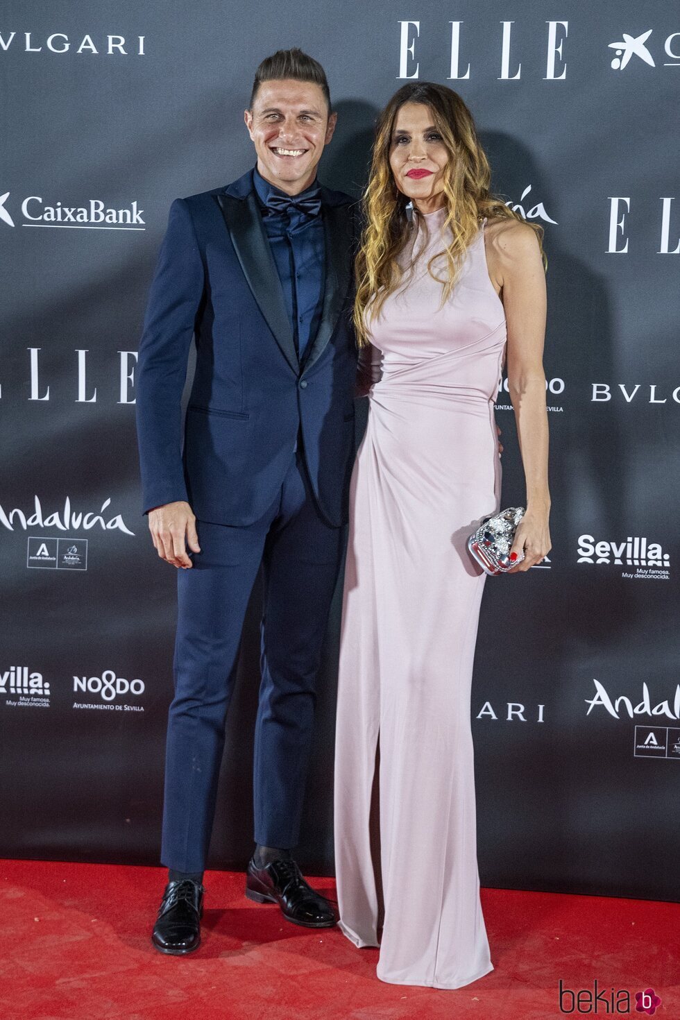 Joaquín Sánchez y su mujer en los Premios Elle Style 2021 en Sevilla