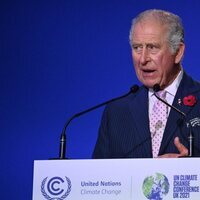 El Príncipe Carlos dando un discurso en la COP26