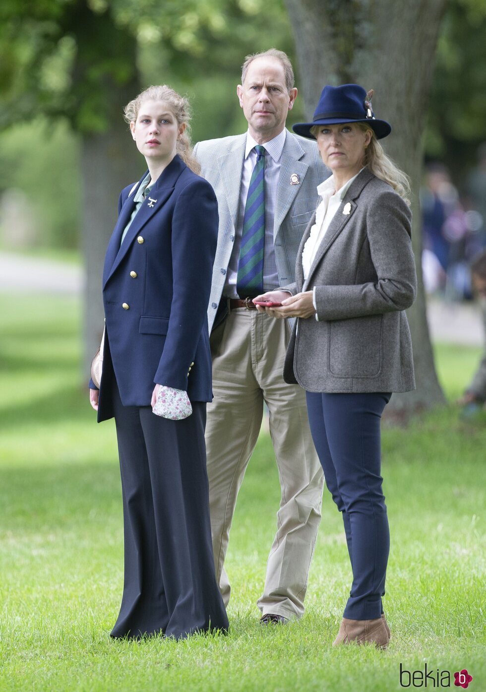 El Príncipe Eduardo y Sophie Rhys-Jones con su hija Lady Louise Mountbatten-Windsor en la Royal Windsor Horse Show