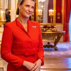 Marta Luisa de Noruega al comienzo de la Visita de Estado de los Reyes de Holanda a Noruega