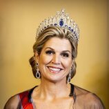 Máxima de Holanda con la tiara de Zafiros en la cena de gala por la Visita de Estado de los Reyes de Holanda a Noruega