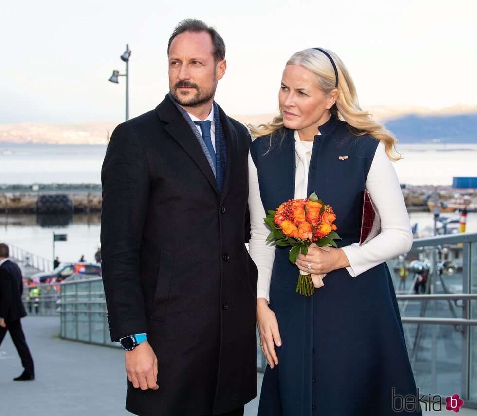 Haakon y Mette-Marit de Noruega en Trondheim durante la Visita de Estado de los Reyes de Holanda a Noruega