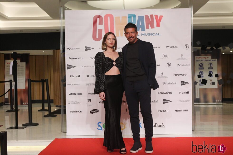 Antonio Banderas y Stella del Carmen en la presentación de su musical 'Company'