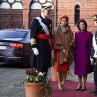 Los Reyes Felipe y Letizia con los Reyes de Suecia al comienzo de su Visita de Estado a Suecia