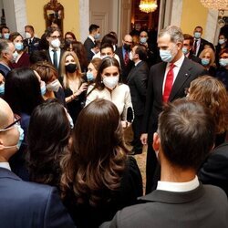 Los Reyes Felipe y Letizia con los españoles residentes en Suecia en su Visita de Estado a Suecia