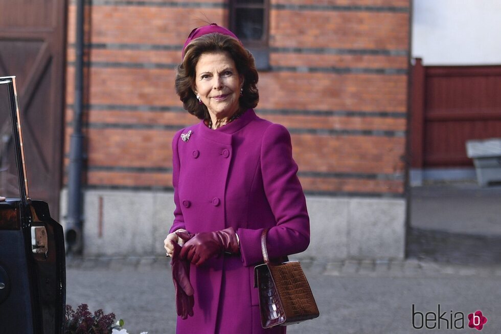 Silvia de Suecia en la bienvenida a los Reyes de España por su Visita de Estado a Suecia