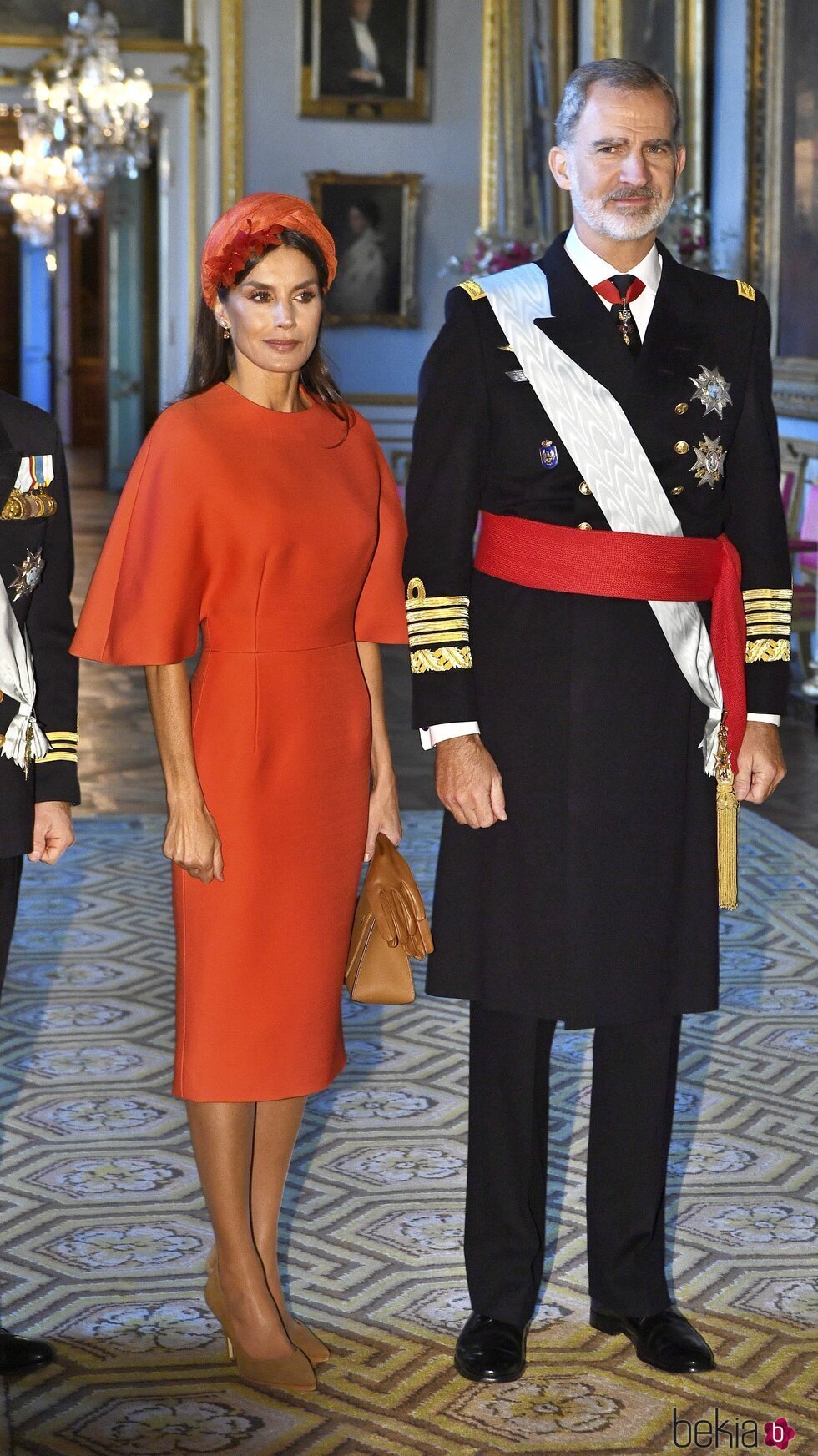 Los Reyes Felipe y Letizia en el Palacio Real de Estocolmo en la Visita de Estado de los Reyes de España a Suecia