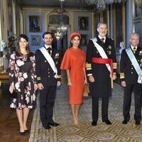 Los Reyes de Suecia, Victoria y Daniel de Suecia y Carlos Felipe y Sofia de Suecia con los Reyes Felipe y Letizia en el Palacio Real de Estocolmo