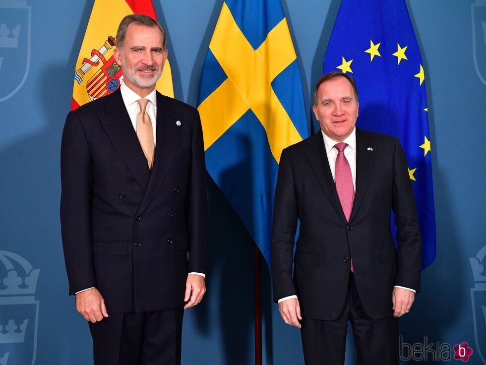 El Rey Felipe y Stefan Löfven durante la Visita de Estado de los Reyes de España a Suecia