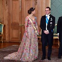 Victoria y Daniel de Suecia y Carlos Felipe y Sofia de Suecia en la cena de gala en honor a los Reyes de España
