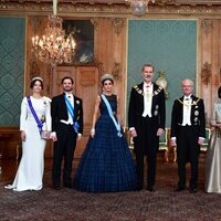 Carlos Felipe y Sofia de Suecia, los Reyes Felipe y Letizia, Carlos Gustavo y Silvia de Suecia y Victoria y Daniel de Suecia en la cena a los Reyes de Espa