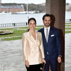 Carlos Felipe y Sofia de Suecia en el almuerzo en honor a los Reyes de España