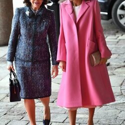 Silvia de Suecia y la Reina Letizia en el almuerzo en honor a los Reyes de España
