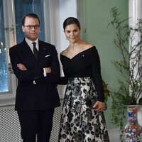 Victoria y Daniel de Suecia en la Residencia de la Embajada de España por la Visita de Estado de los Reyes de España a Suecia