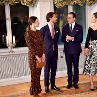Victoria y Daniel de Suecia con Carlos Felipe y Sofia de Suecia en la última recepción por la Visita de Estado de los Reyes de España a Suecia