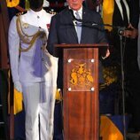 El Príncipe Carlos durante su discurso en la ceremonia en la que Barbados se convirtió en una república