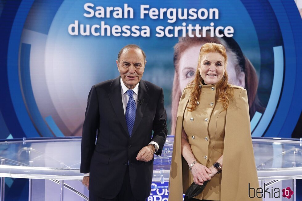 Bruno Vespa y Sarah Ferguson en el programa 'Porta a Porta'