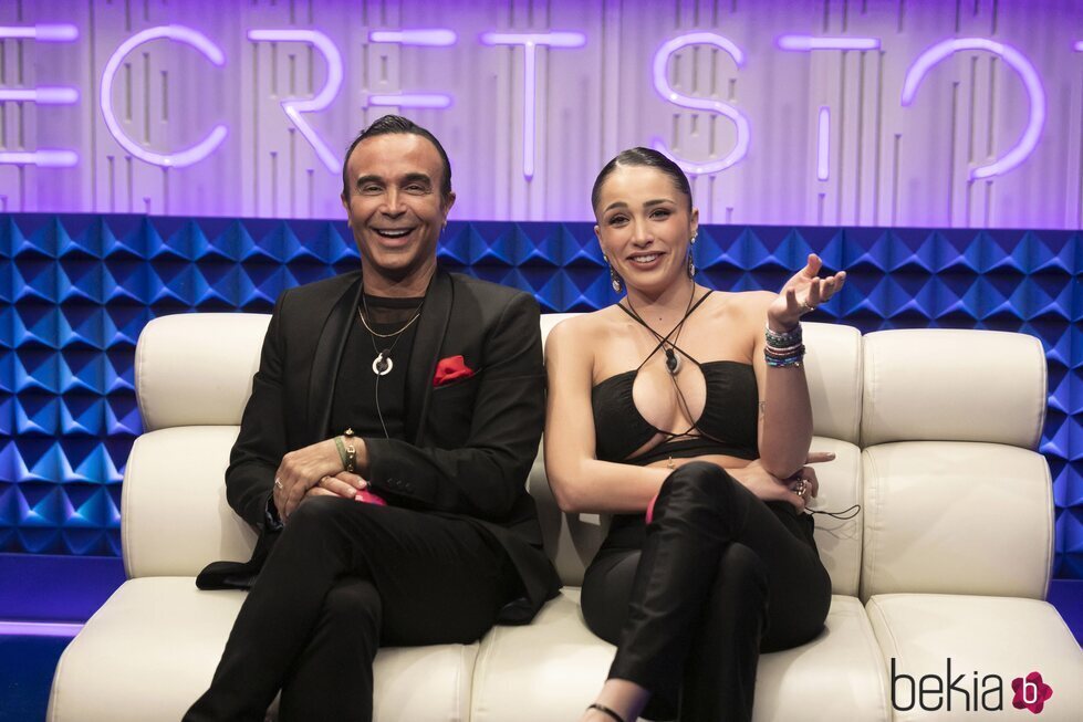 Luis Rollán y Sandra Pica durante la gala 15 de 'Secret Story'