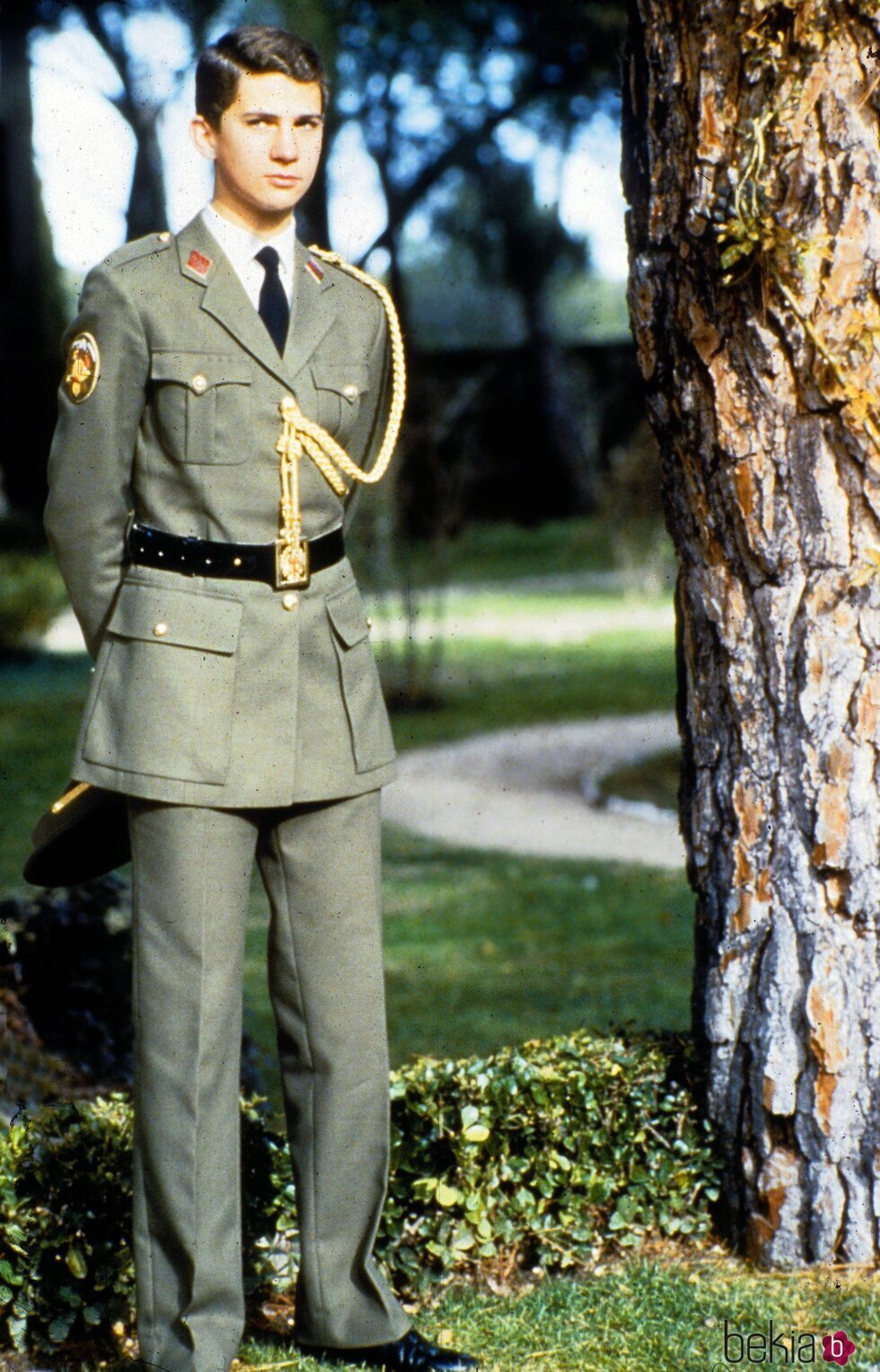 El Rey Felipe a los 17 años en la Academia Militar de Zaragoza