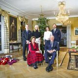 La Familia Real Noruega en su posado navideño en una estancia del Palacio Real de Bygdø