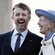 Margarita de Dinamarca y Federico de Dinamarca riéndose durante su Visita de Estado en Alemania