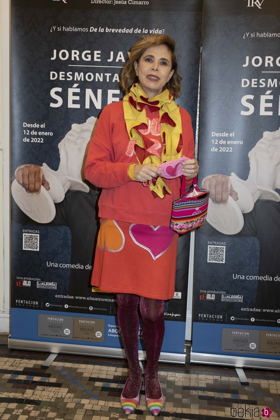 Ágatha Ruiz de la Prada en el estreno de la obra de teatro de Jorge Javier Vázquez 'Desmontando a Séneca'
