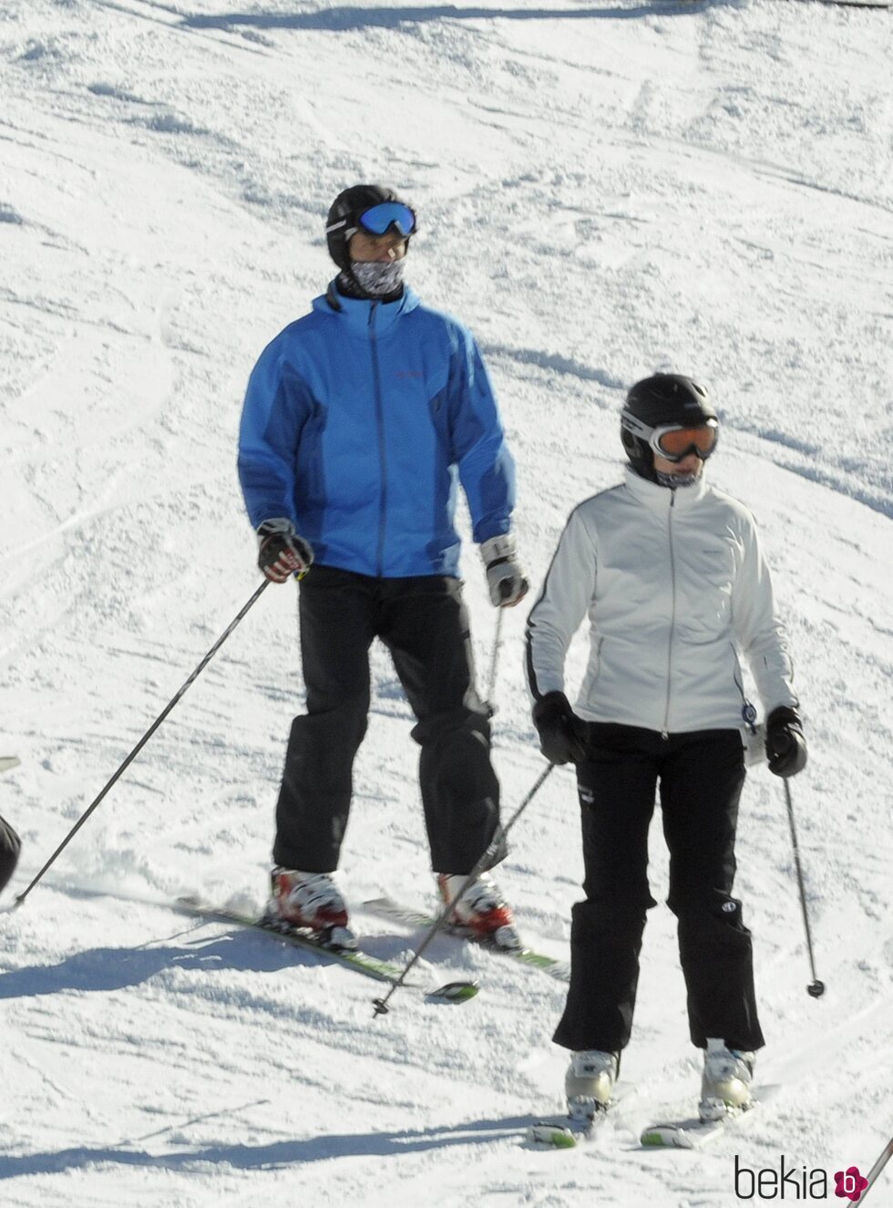 La Infanta Cristina e Iñaki Urdangarin esquiando en Baqueira Beret