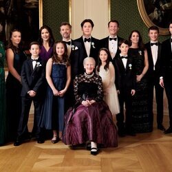 La Familia Real Danesa en el 50 aniversario de reinado de Margarita de Dinamarca