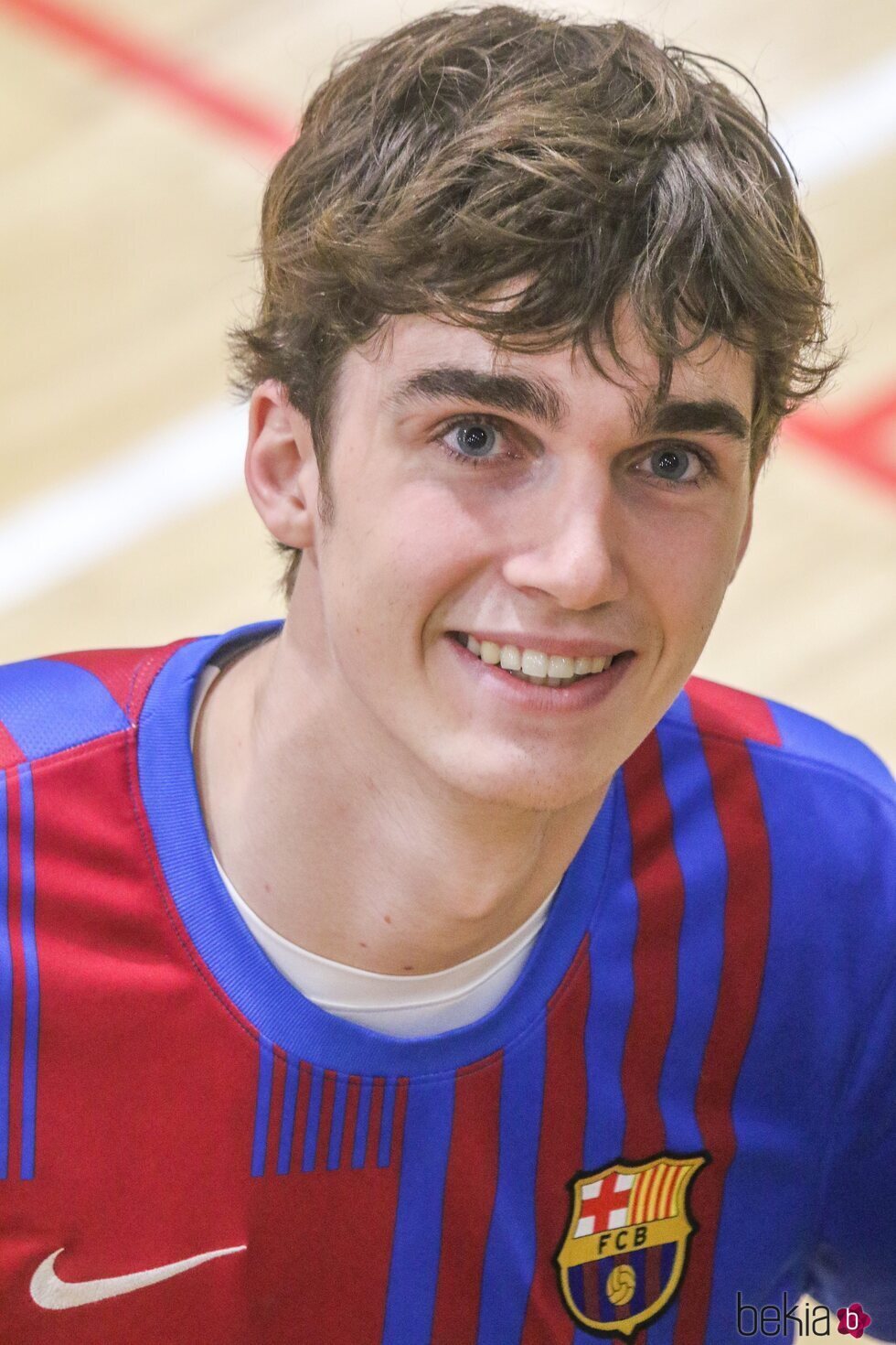 Pablo Urdangarin, muy sonriente en un partido de balonmano con el Barça B de balonmano