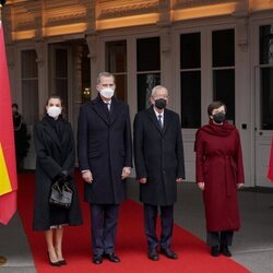 Los Reyes Felipe y Letizia con el Presidente de Austria y su esposa en la recepción oficial por su viaje a Viena