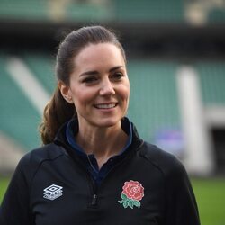 Kate Middleton en un entrenamiento de rugby