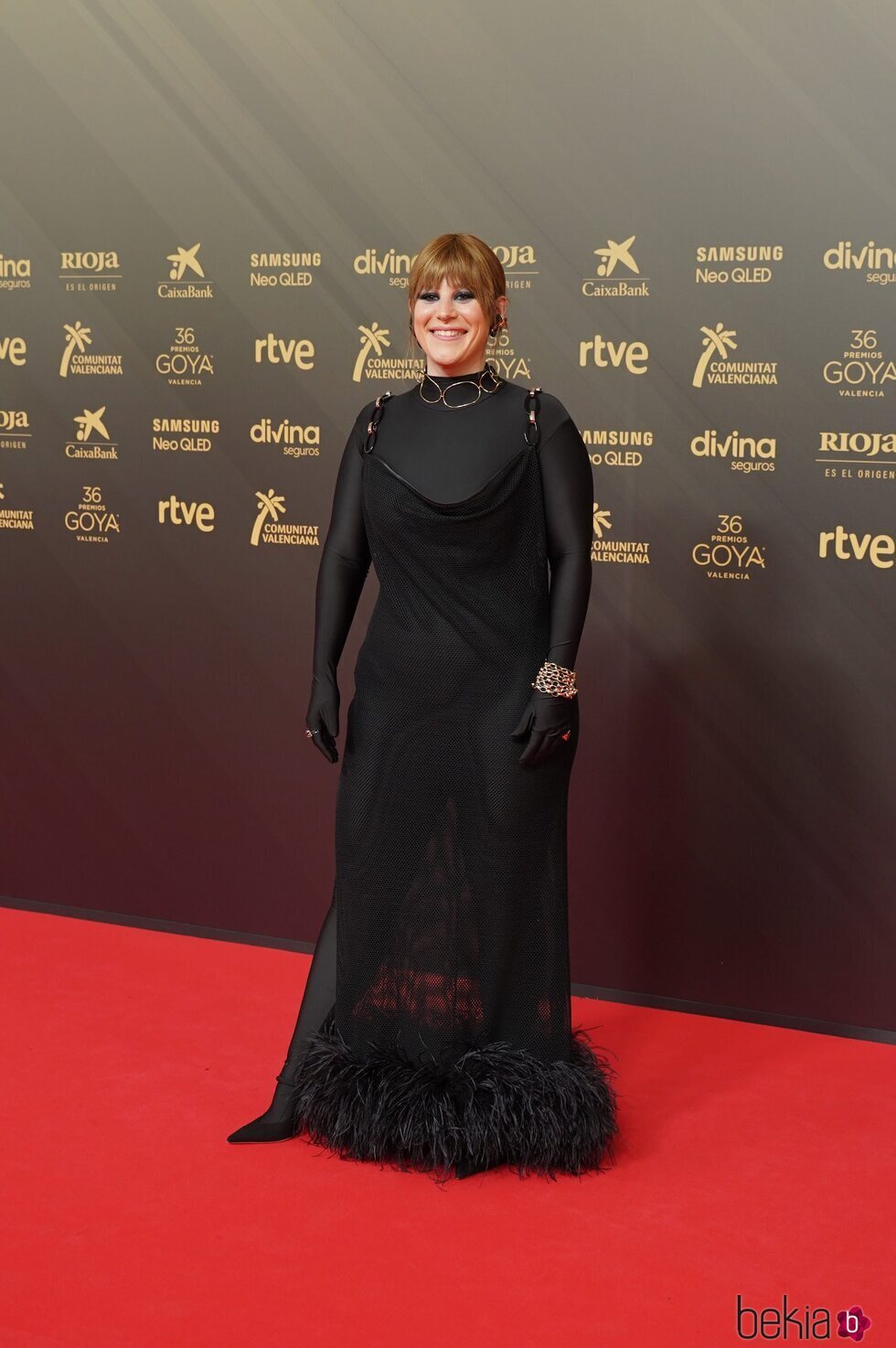 Ángela Cervantes en la alfombra roja de los Premios Goya 2022