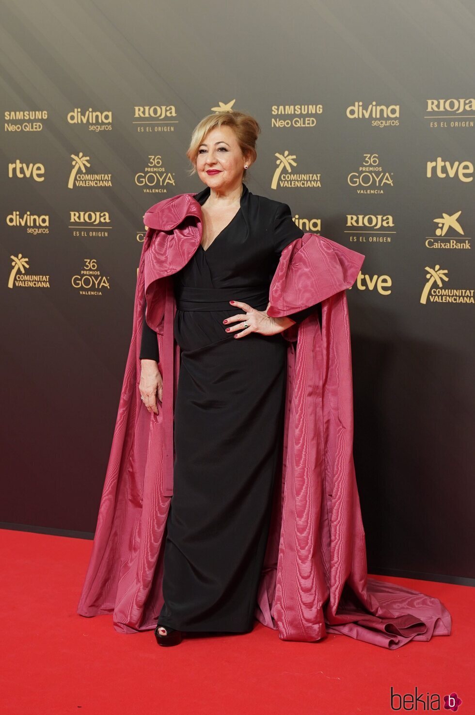 Carmen Machi en la alfombra roja de los Premios Goya 2022