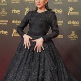 Mariola Fuentes en la alfombra roja de los Premios Goya 2022